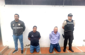 Policía aprehende a dos ciudadanos por presunto delito de robo en Catamayo