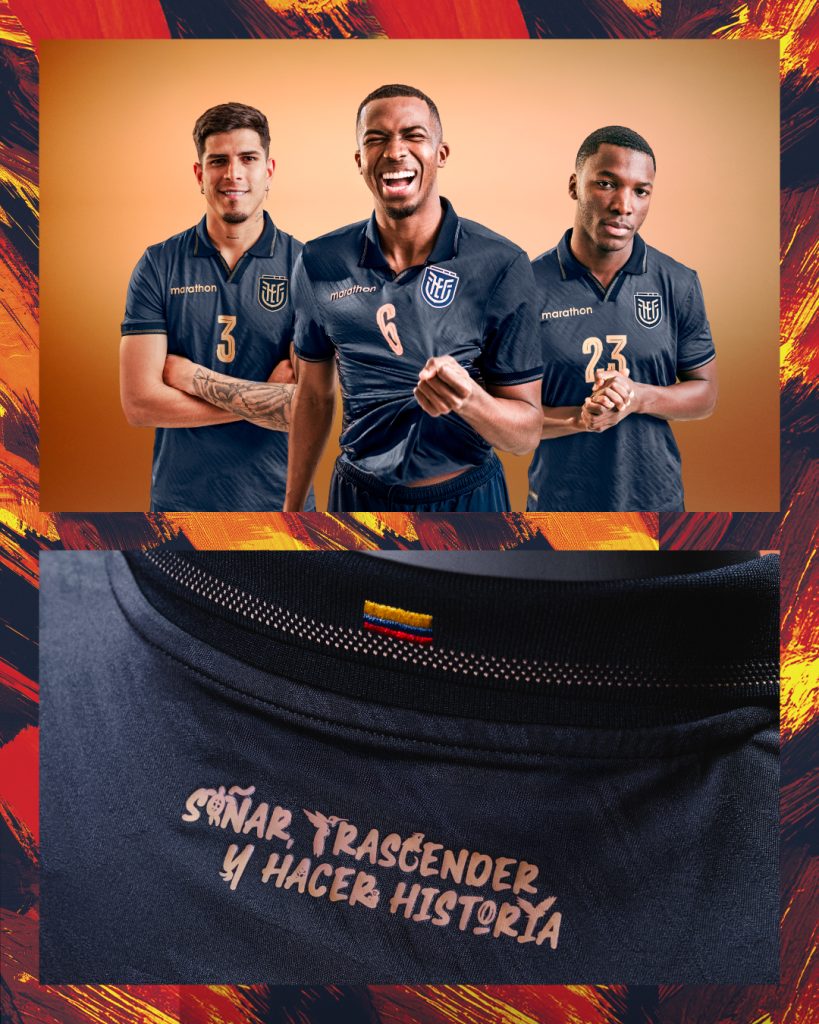 Detalles de las camisetas de Ecuador 2026.